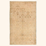Beige Antique Traditional Indian Cotton Agra Rug - 5' x 8'6"