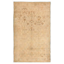 Beige Antique Traditional Indian Cotton Agra Rug - 5' x 8'6"
