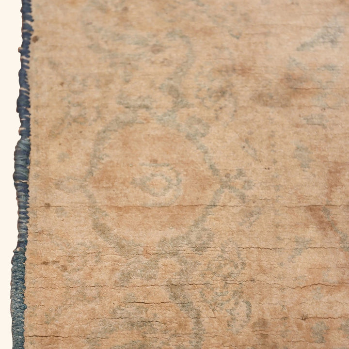 Beige Antique Traditional Indian Cotton Agra Rug - 5' x 8'6"