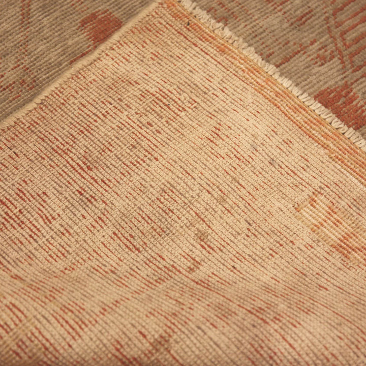 Red Antique Traditional Khotan Rug - 4'1" x 8'