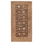 Brown Antique Traditional Khotan Rug - 5'1" x 10'3"