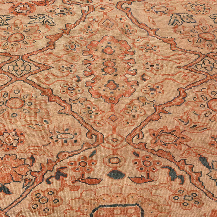 Red Antique Traditional Persian Sultanabad Rug - 8'10" x 12'