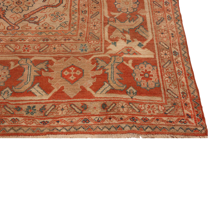 Red Antique Traditional Persian Sultanabad Rug - 8'10" x 12'