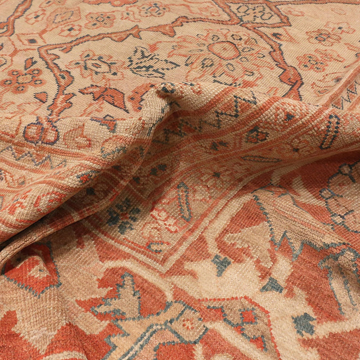 Red Antique Traditional Persian Sultanabad Rug - 8'10" x 12'