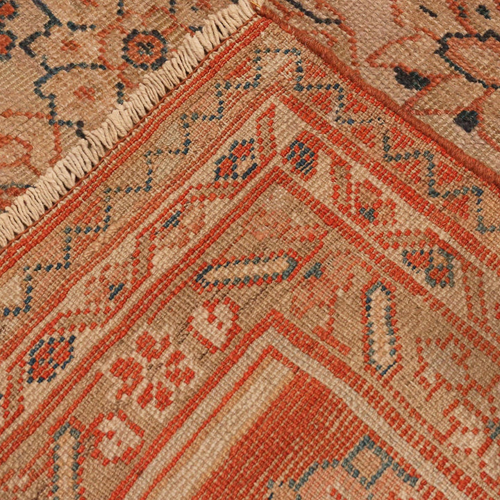 Red Antique Traditional Persian Sultanabad Rug - 8'10" x 12'