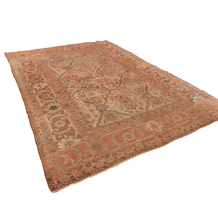 Red Antique Traditional Persian Sultanabad Rug - 8'10" x 12'