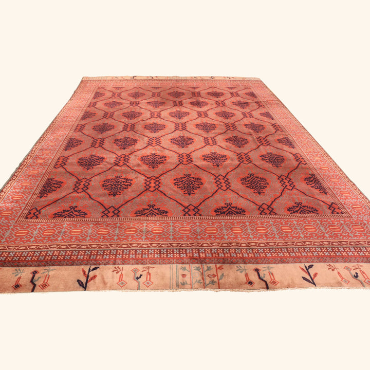 Red Antique Traditional Turkish Smnyrna Rug - 10'5" x 13'9"