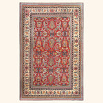 Red Antique Traditional Persian Khorassan Rug - 6'6" x 9'10"