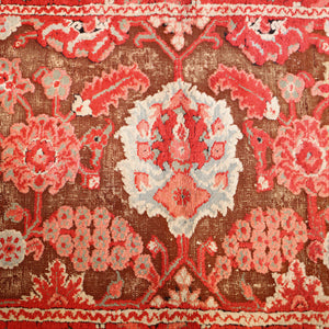 Red Antique Traditional Indian Agra Rug - 4'1" x 7'3" - hover