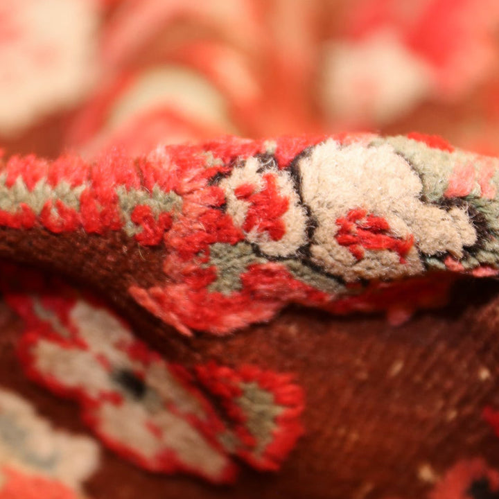 Red Antique Traditional Indian Agra Rug - 4'1" x 7'3"