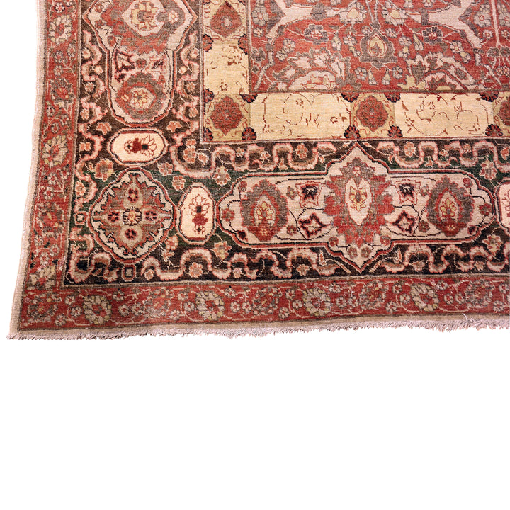 Red Antique Traditional Persian Tabriz Rug - 10'6" x 14'4"