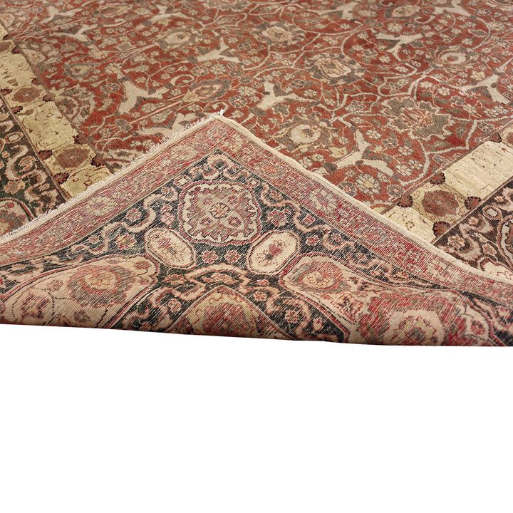 Red Antique Traditional Persian Tabriz Rug - 10'6" x 14'4"