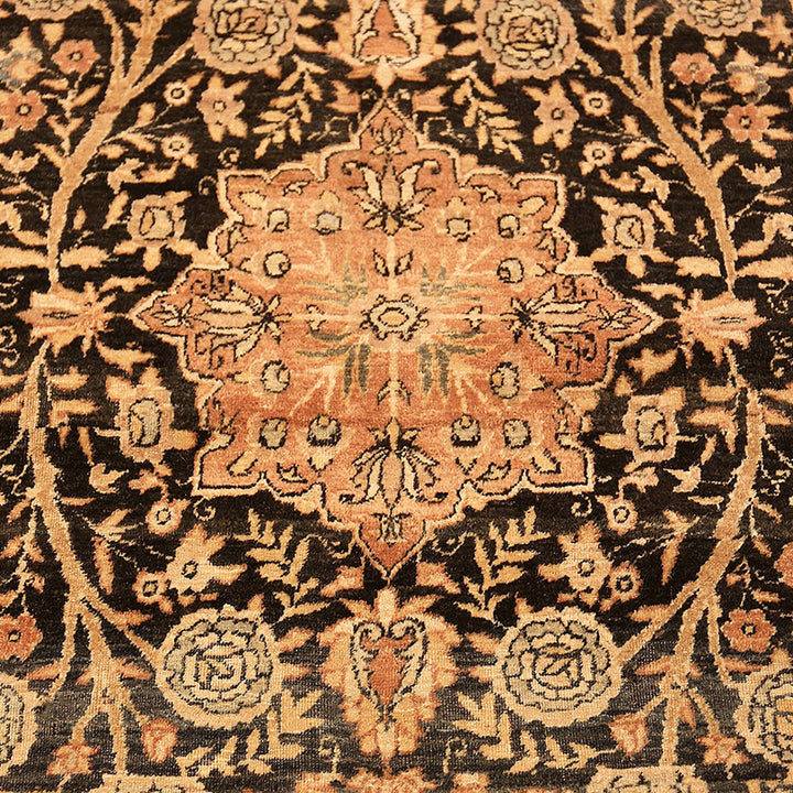 Grey Antique Traditional Persian Kerman Rug - 9'9" x 14'6"