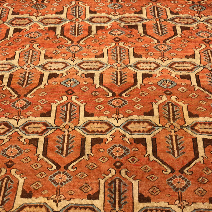 Red Antique Traditional Persian Bakshaish Rug - 10'10" x 14'1"