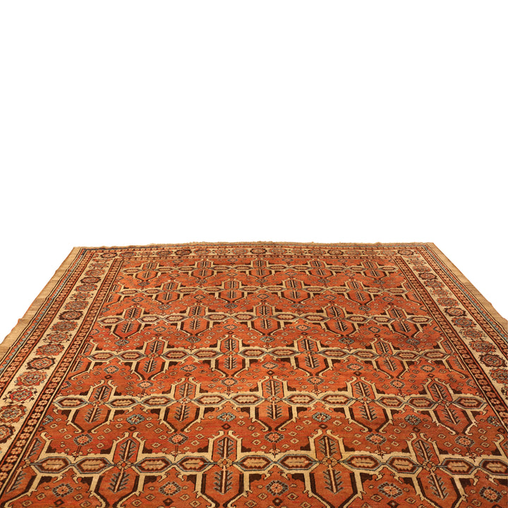 Red Antique Traditional Persian Bakshaish Rug - 10'10" x 14'1"
