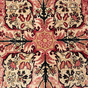 Gold and Red Antique Traditional Persian Kerman Rug - 9' x 12'4" - hover
