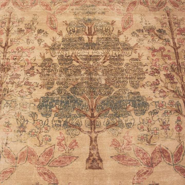 Red Antique Traditional Persian Kerman Rug - 6'8" x 8'8"