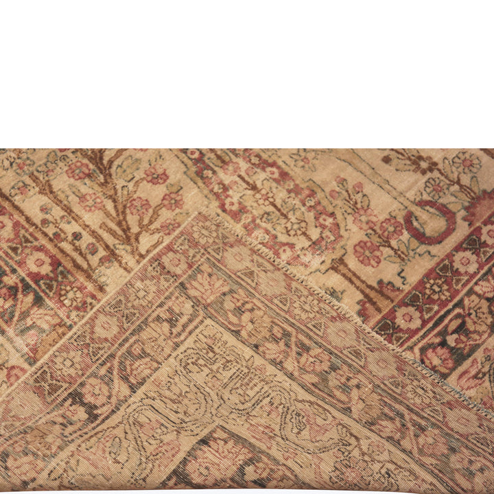 Red Antique Traditional Persian Kerman Rug - 6'8" x 8'8"