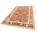 Brown Antique Traditional Indian Agra Rug - 5'9" x 8'5"