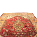 Red Antique Traditional Indian Agra Rug - 10'9" x 12'4"