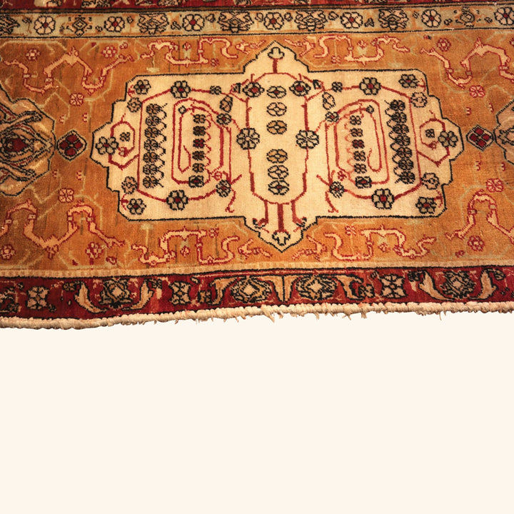Red Antique Traditional Indian Agra Rug - 10'9" x 12'4"