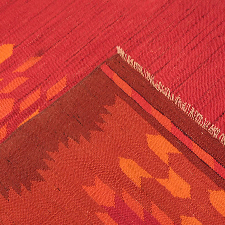 Red Vintage Swedish Kilim Rug - 9'9" x 12'10"