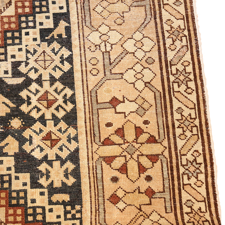 Beige Antique Traditional Shirvan Rug - 6'3" x 11'3"