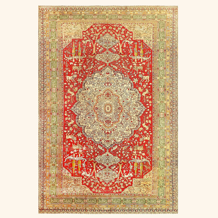 Red Antique Traditional Turkish Keysari Rug - 6'2" x 8'8"
