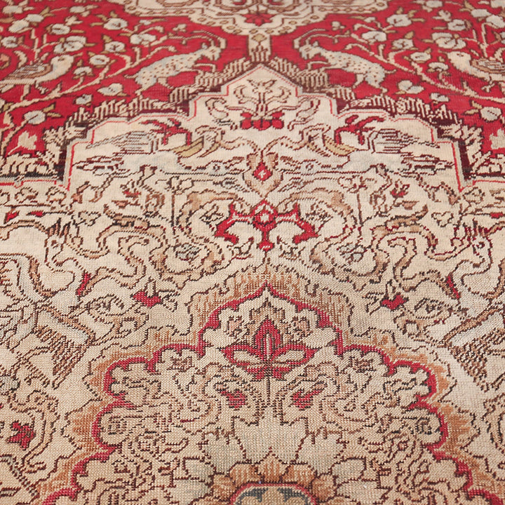 Red Antique Traditional Turkish Keysari Rug - 6'2" x 8'8"