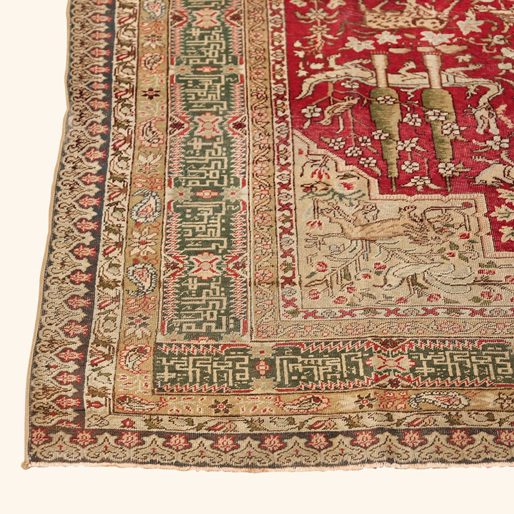Red Antique Traditional Turkish Keysari Rug - 6'2" x 8'8"
