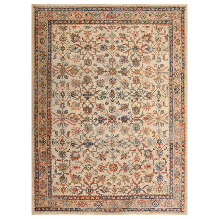 Brown Antique Traditional Persian Sultanabad Rug - 8'7" x 11'7"