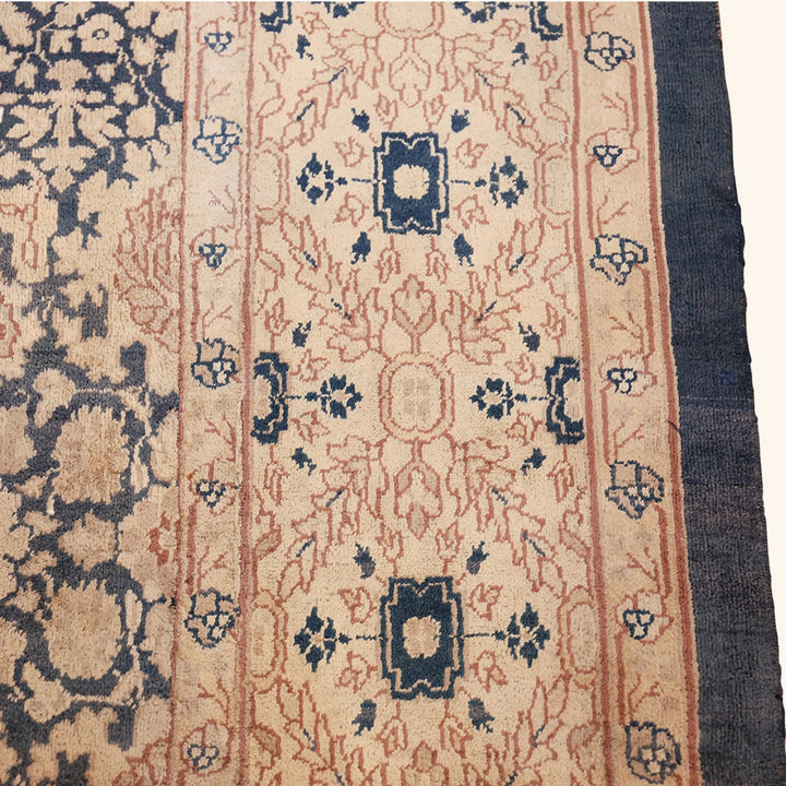 Beige Antique Traditional Persian Tabriz Rug - 10'3" x 12'6"