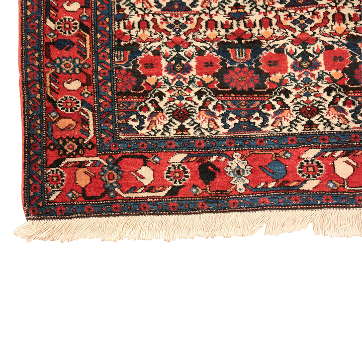 Red Vintage Traditional Farahan Sarouk Rug - 5'1" x 7'9"