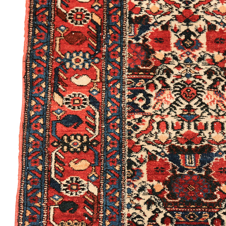 Red Vintage Traditional Farahan Sarouk Rug - 5'1" x 7'9"