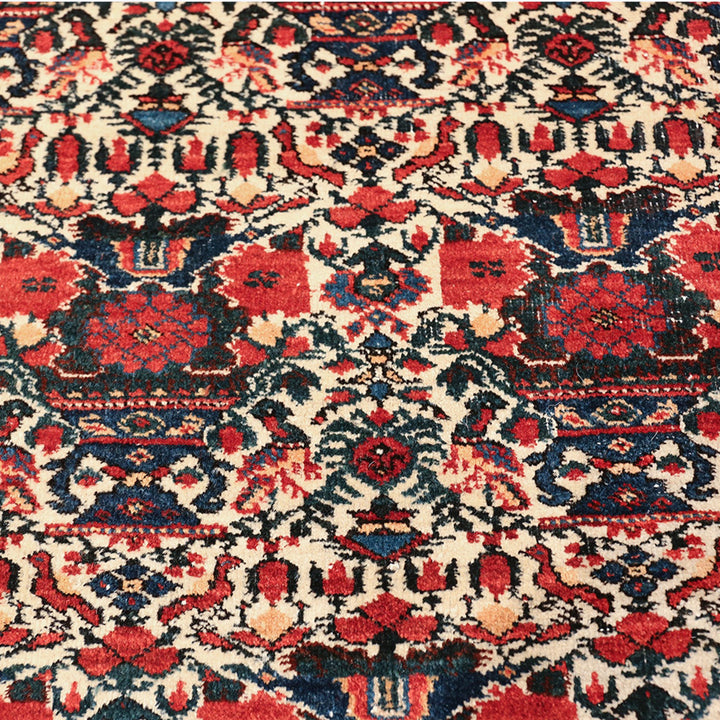 Red Vintage Traditional Farahan Sarouk Rug - 5'1" x 7'9"
