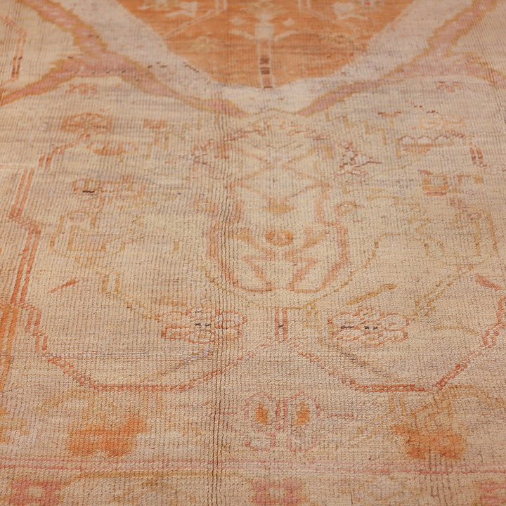 Gold Antique Traditional Turkish Oushak Rug - 8'5" x 12'5"