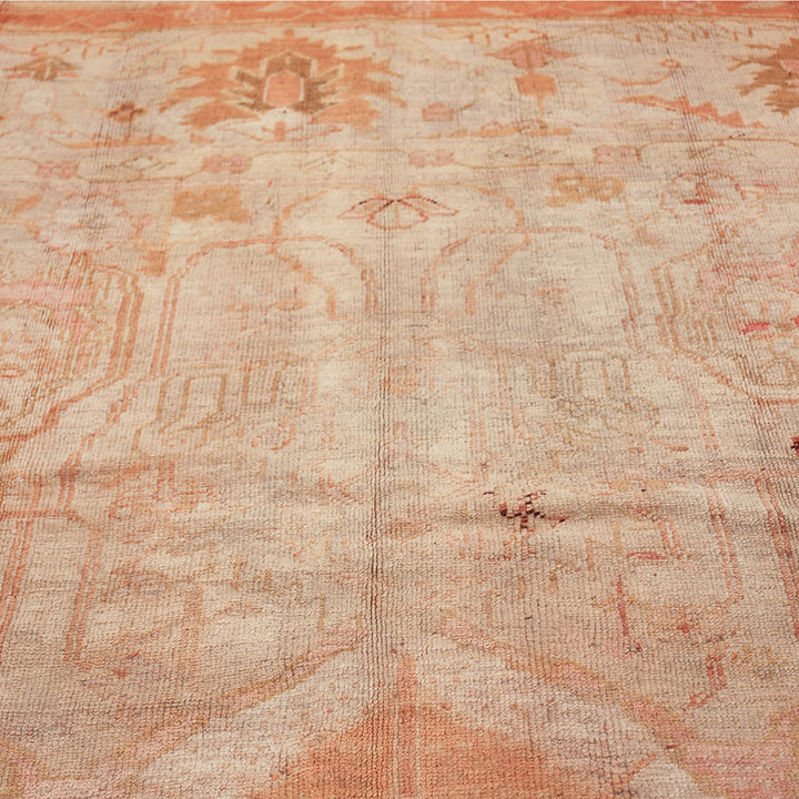 Gold Antique Traditional Turkish Oushak Rug - 8'5" x 12'5"