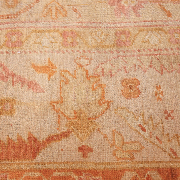 Gold Antique Traditional Turkish Oushak Rug - 8'5" x 12'5"