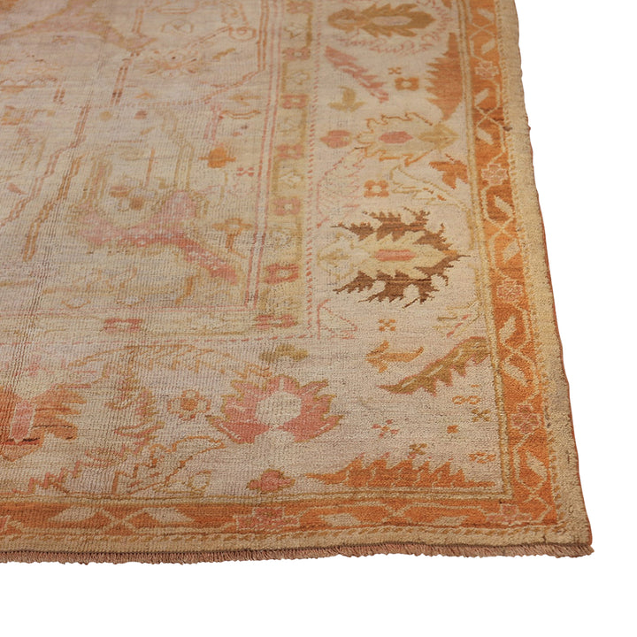 Gold Antique Traditional Turkish Oushak Rug - 8'5" x 12'5"