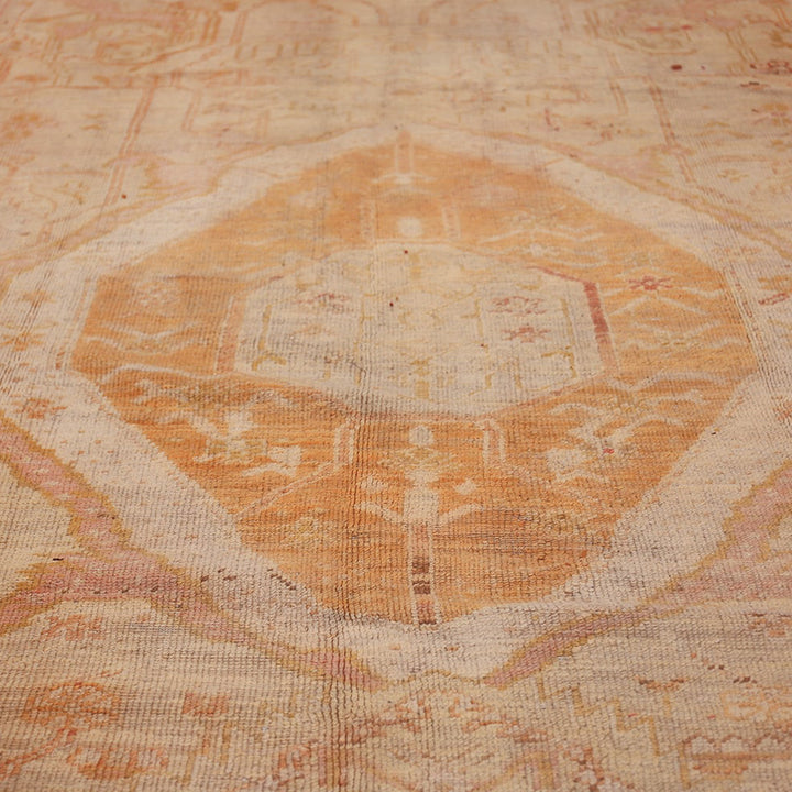 Gold Antique Traditional Turkish Oushak Rug - 8'5" x 12'5"