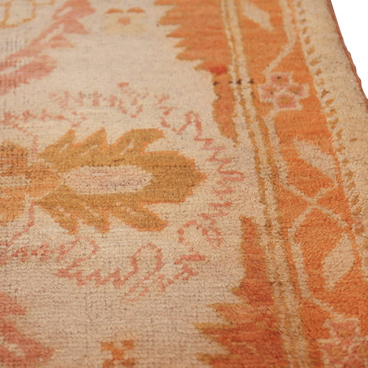 Gold Antique Traditional Turkish Oushak Rug - 8'5" x 12'5"