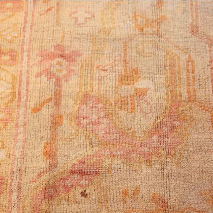 Gold Antique Traditional Turkish Oushak Rug - 8'5" x 12'5"
