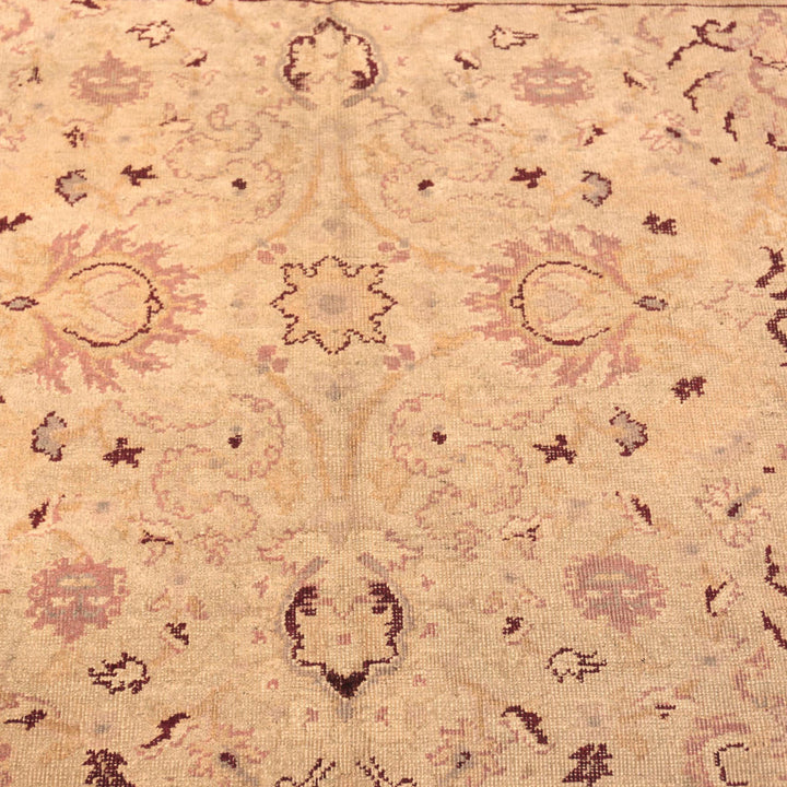 Brown Antique Traditional Indian Amritsar Rug - 11' x 14'