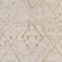 White & Brown Contemporary Tibetan Wool Silk Blend Rug - 10' x 14'