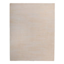 Cream Solid Tibetan Wool Silk Blend Rug - 8' x 10'