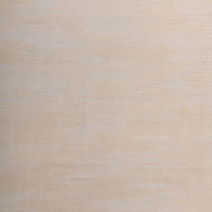 Cream Solid Tibetan Wool Silk Blend Rug - 8' x 10'