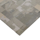 Grey & Cream Contemporary Tibetan Wool Silk Blend Rug - 8' x 10'