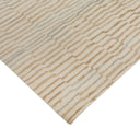 Beige Contemporary Tibetan Wool Silk Blend Rug - 9' x 12'