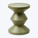 Zig Zag Outdoor Side Table Olive Green