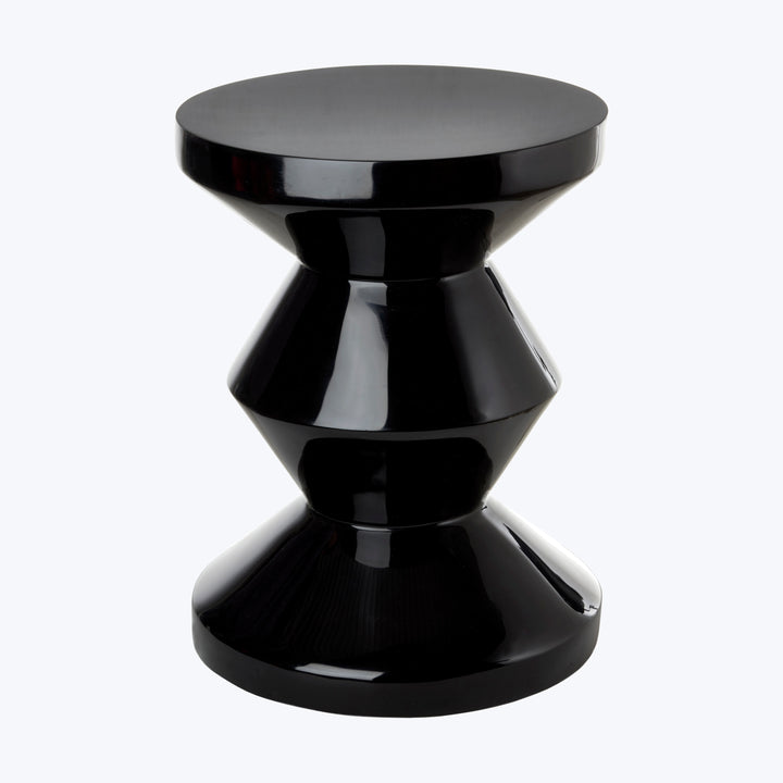 Zig Zag Side Table Black